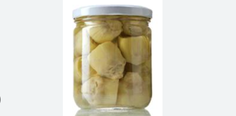 Alcachofas en conserva con pulpo a la gallega.